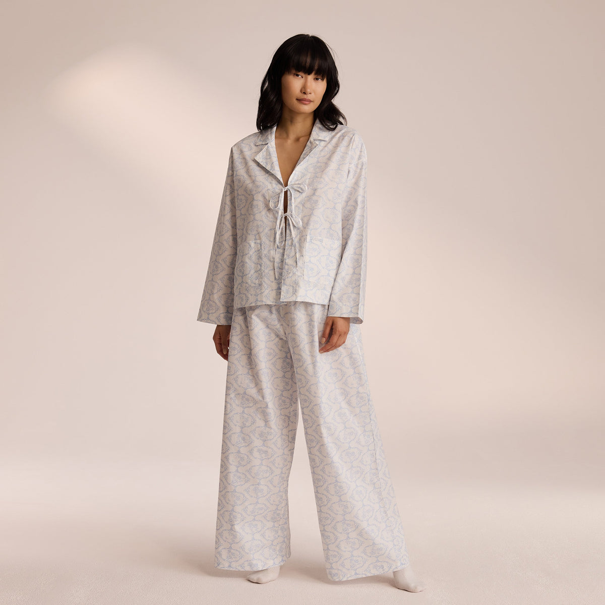 Cotton Pajama Pants - Blue