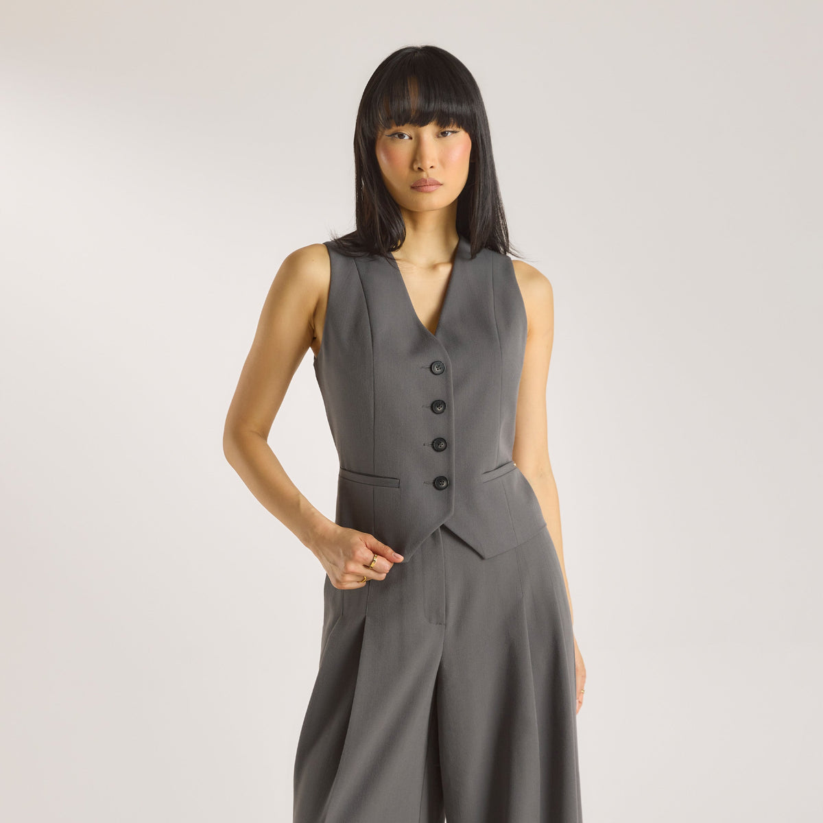 Tailored Waistcoat - Charcoal