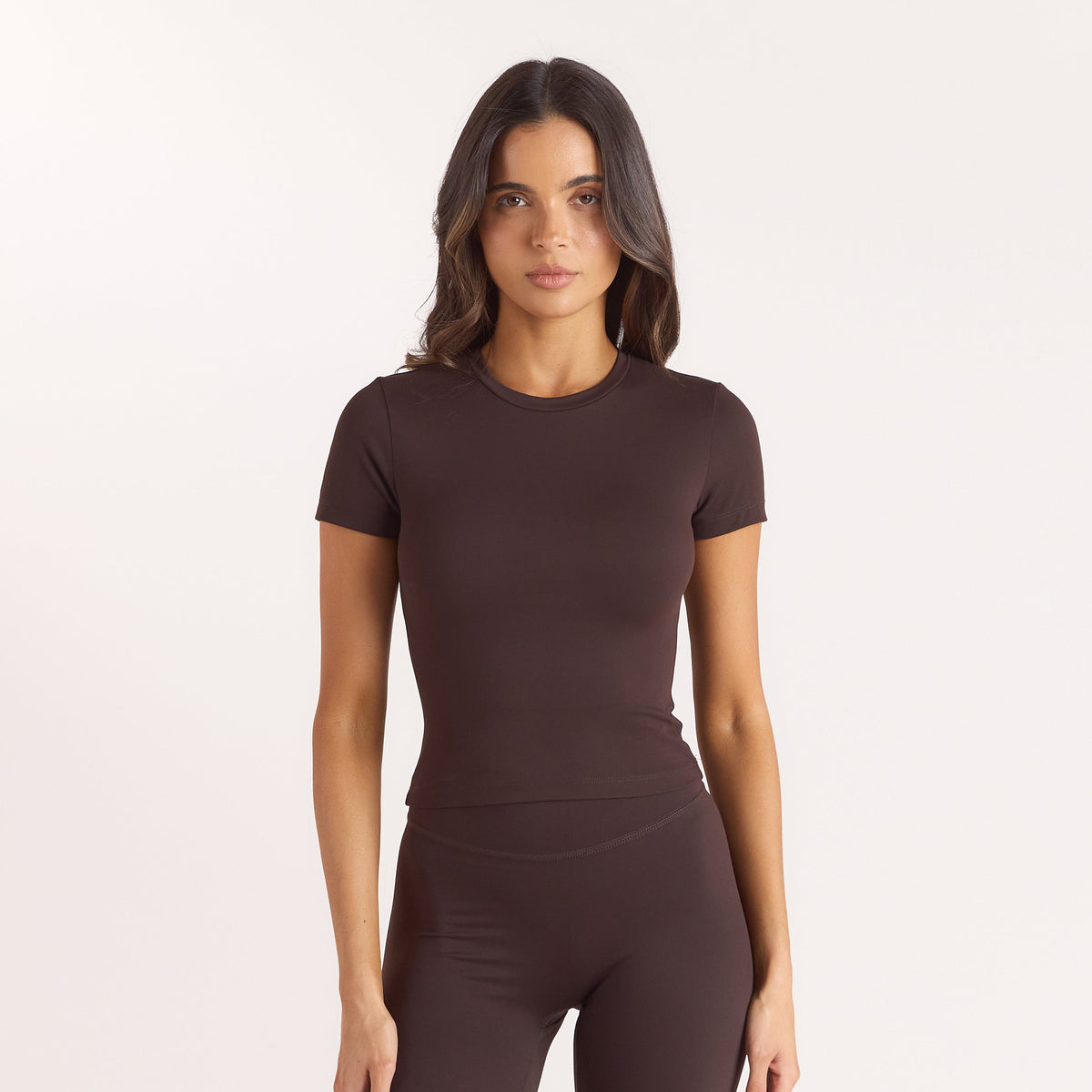Classic Fitted Top - Coffee Bean