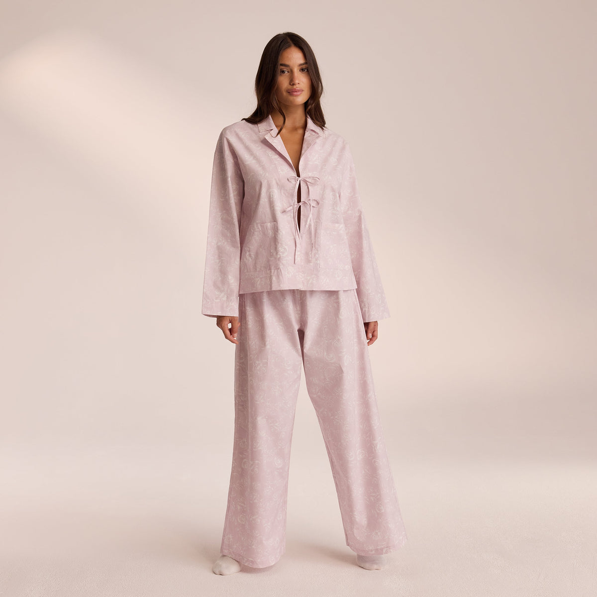 Cotton Pajama Pants - Lilac