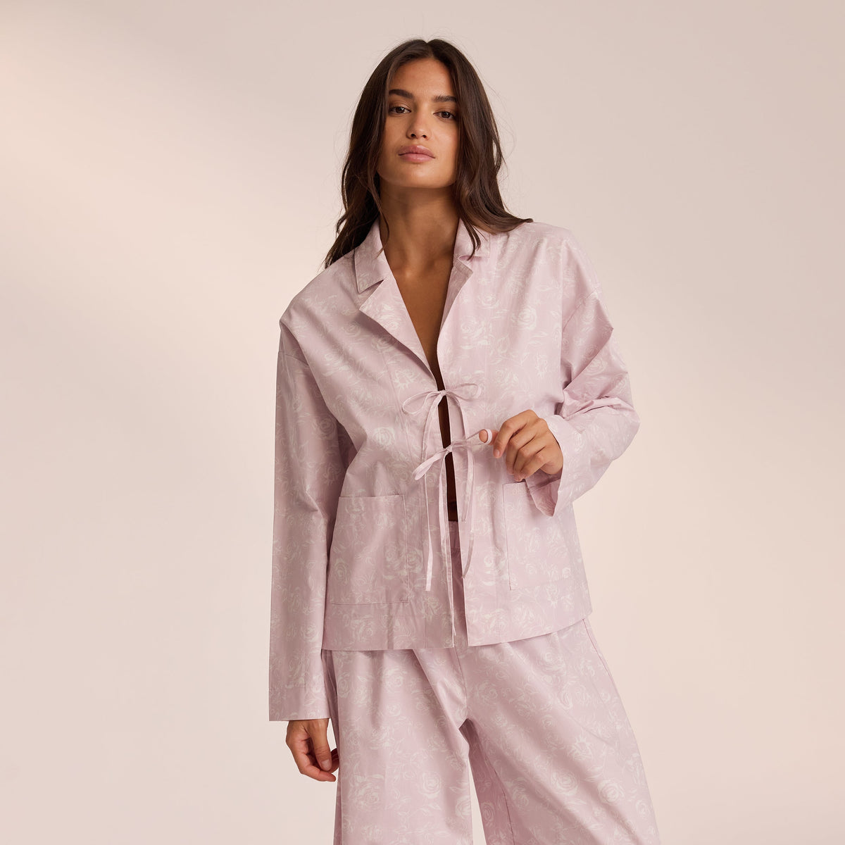 Cotton Pajama Shirt - Lilac