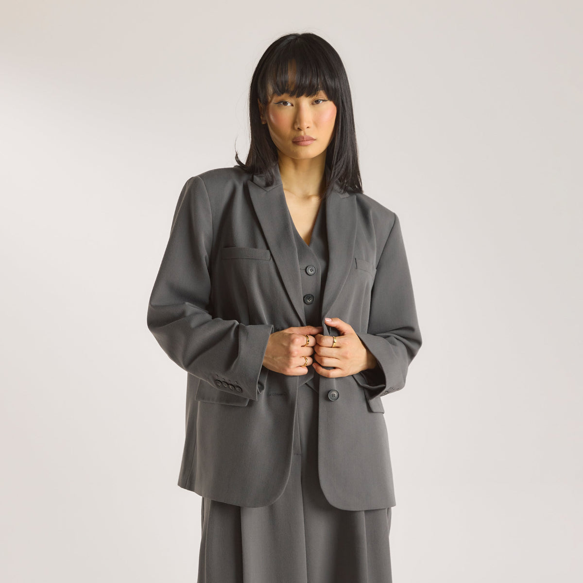 Oversized Blazer - Charcoal